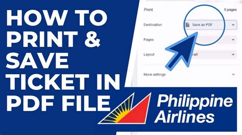 How To Print and Save Your Ticket in PDF File l PAL .